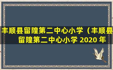 丰顺县留隍第二中心小学（丰顺县留隍第二中心小学 2020 年 文艺表演）